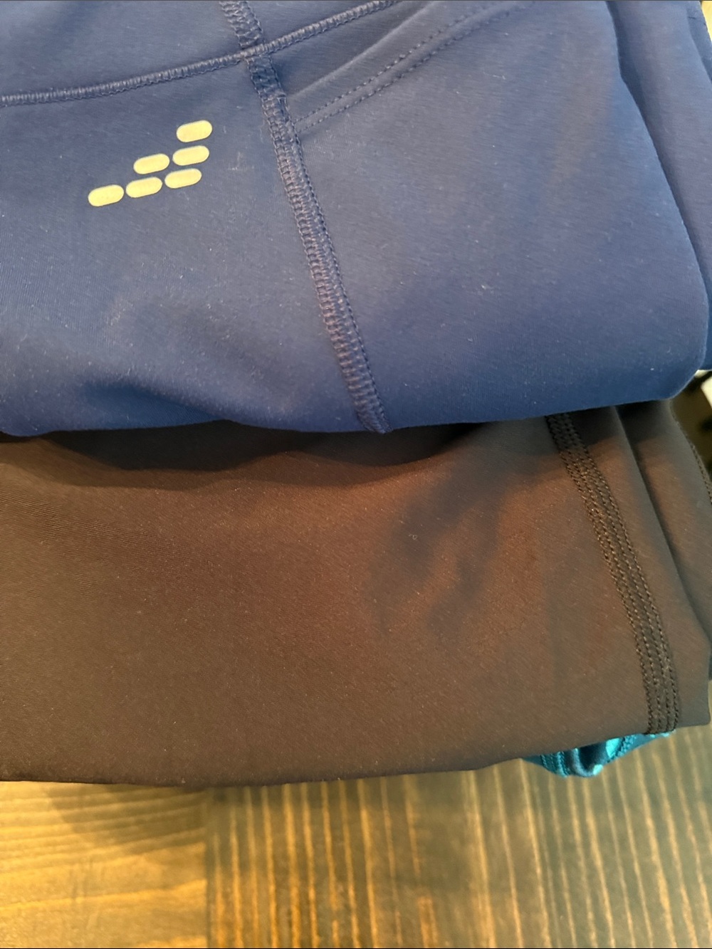 BCG Navy Blue Capri Leggings with Wide Waistband